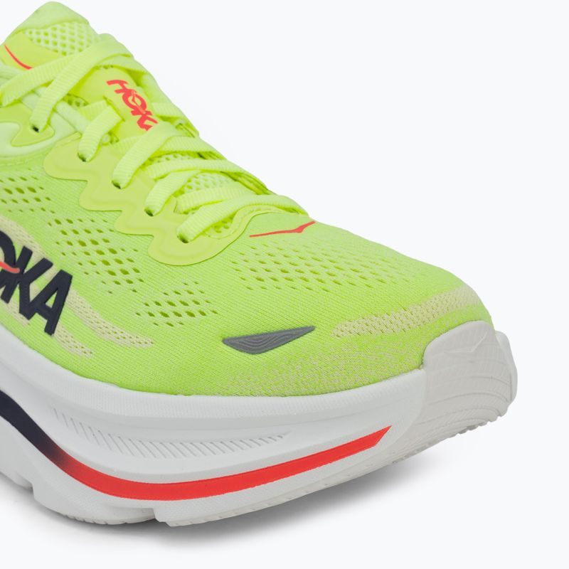 Scarpe da corsa da uomo HOKA Bondi 9 neon yuzu/sunlight 7