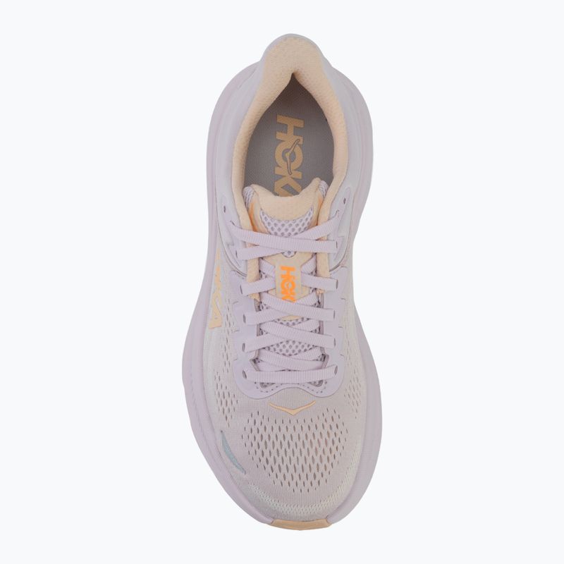 Scarpe da corsa da donna HOKA Bondi 9 lilac cream/tangerine glow 5