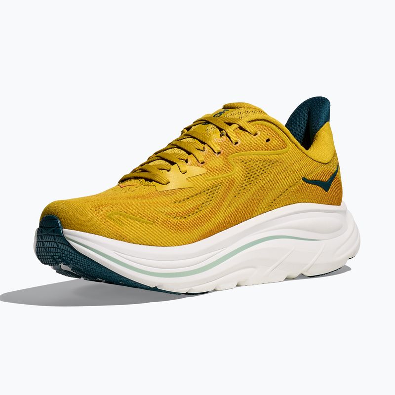 Scarpe da corsa da uomo HOKA Clifton 10 yellow gold/tidal wave 2