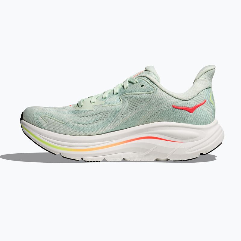 Scarpe da corsa da donna HOKA Clifton 10 sea glass/neon flame 4