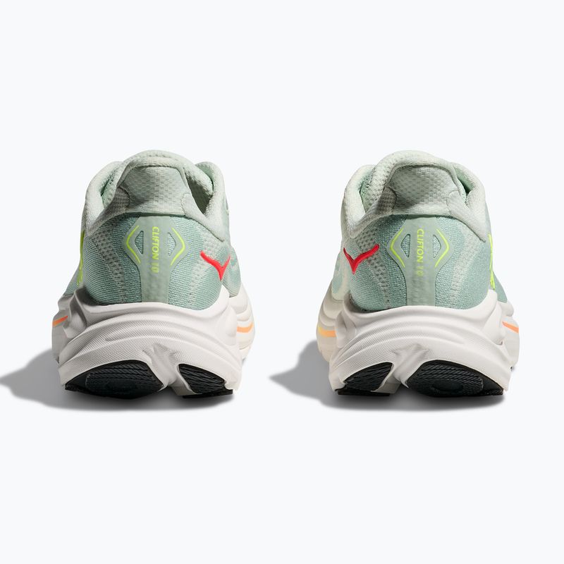 Scarpe da corsa da donna HOKA Clifton 10 sea glass/neon flame 6