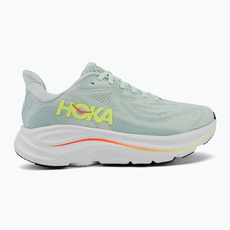 Scarpe da corsa da donna HOKA Clifton 10 sea glass/neon flame 2