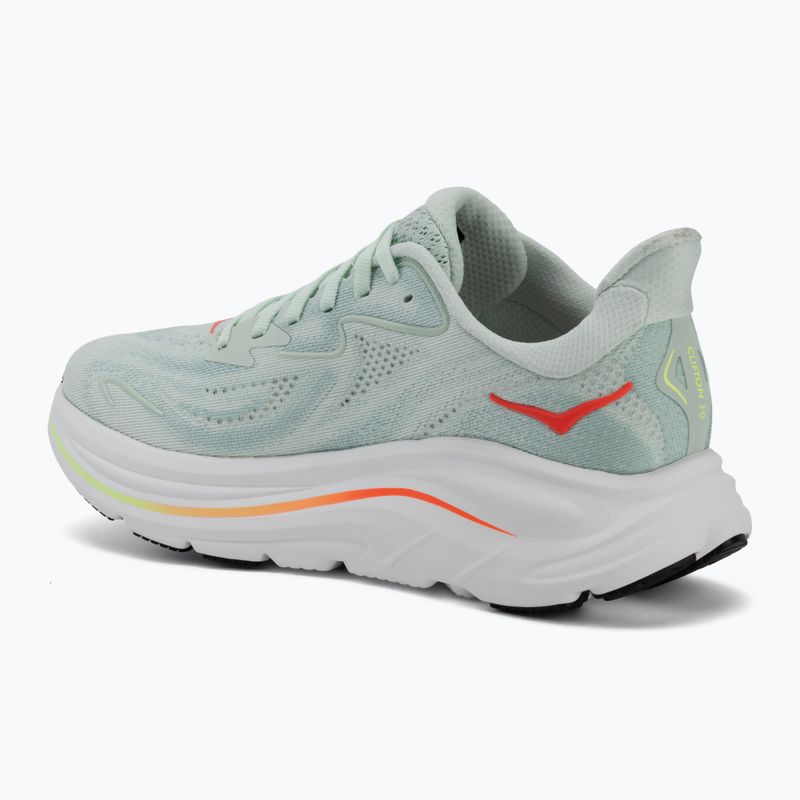 Scarpe da corsa da donna HOKA Clifton 10 sea glass/neon flame 3