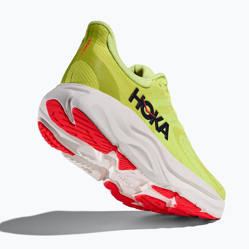 Scarpe da corsa uomo HOKA Arahi 8 neon yuzu/neon flame 5