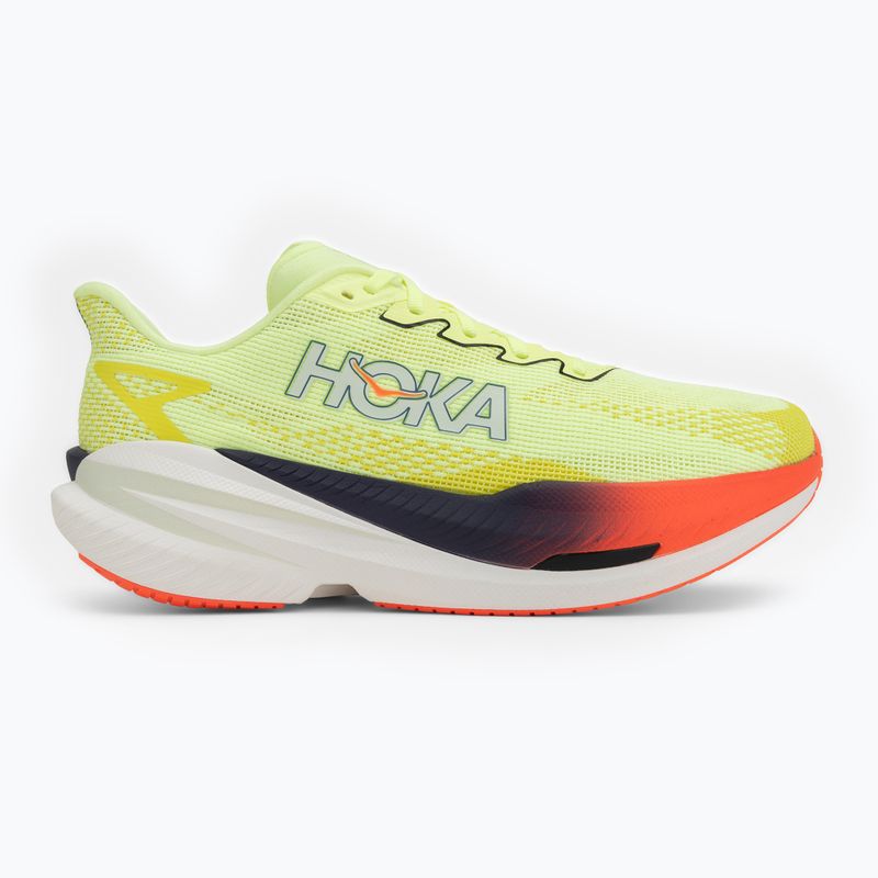 Scarpe da running da uomo Hoka Mach X 3 Wide neon yuzu/squid ink 2