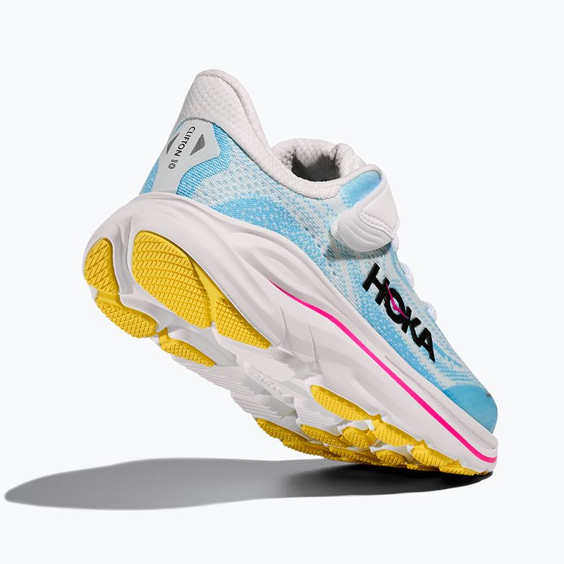 Scarpe da corsa per bambini HOKA Clifton 10 frost/soaring blue 5