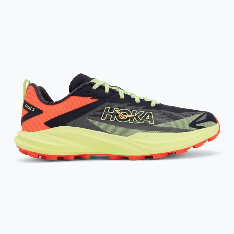 Scarpe da corsa uomo HOKA Zinal 3 squid ink/neon yuzu 2