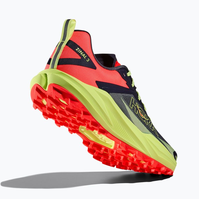 Scarpe da corsa uomo HOKA Zinal 3 squid ink/neon yuzu 5