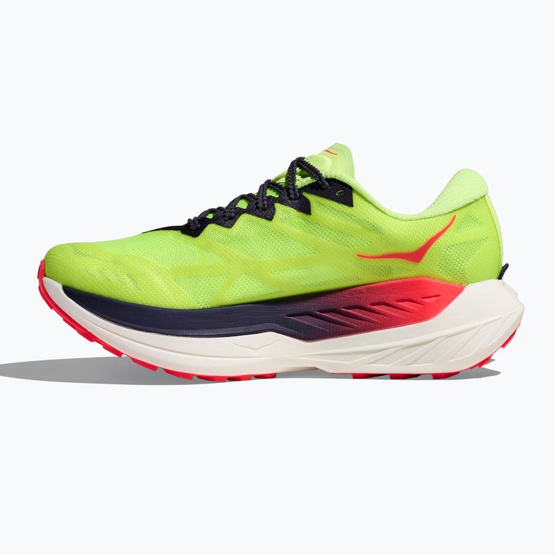 Scarpe da corsa uomo HOKA Rocket X Trail neon Yuzu/neon flame 4