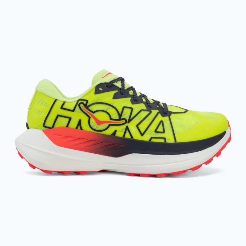 Scarpe da corsa uomo HOKA Rocket X Trail neon Yuzu/neon flame 2