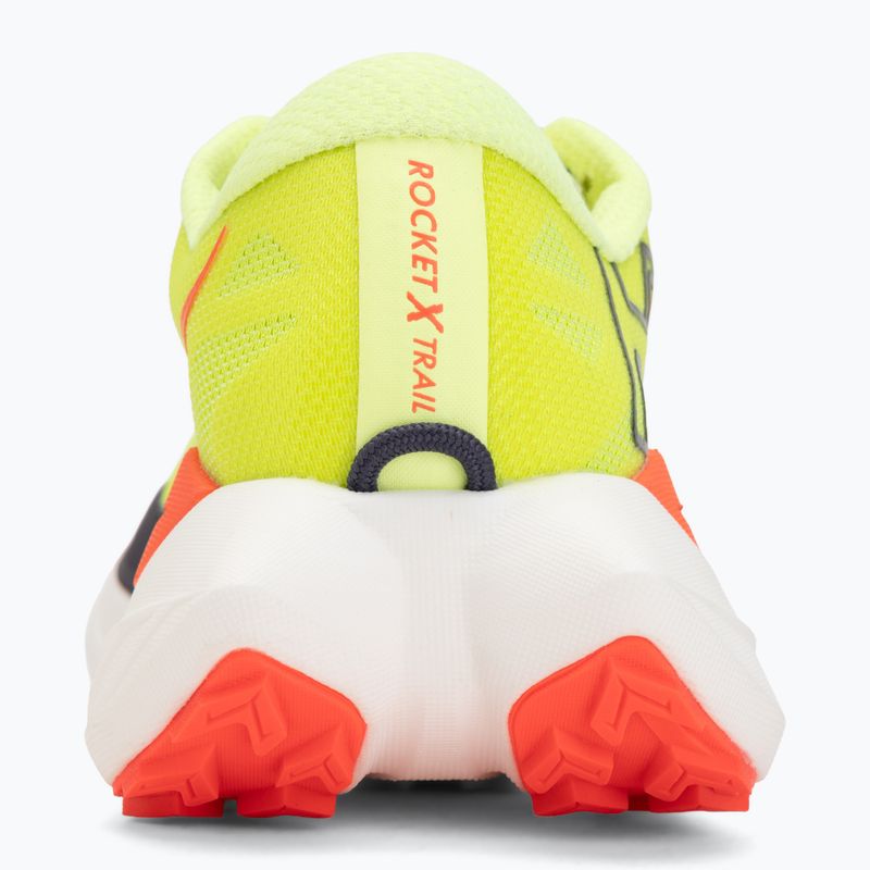 Scarpe da corsa donna HOKA Rocket X Trail neon yuzu/neon flame 6