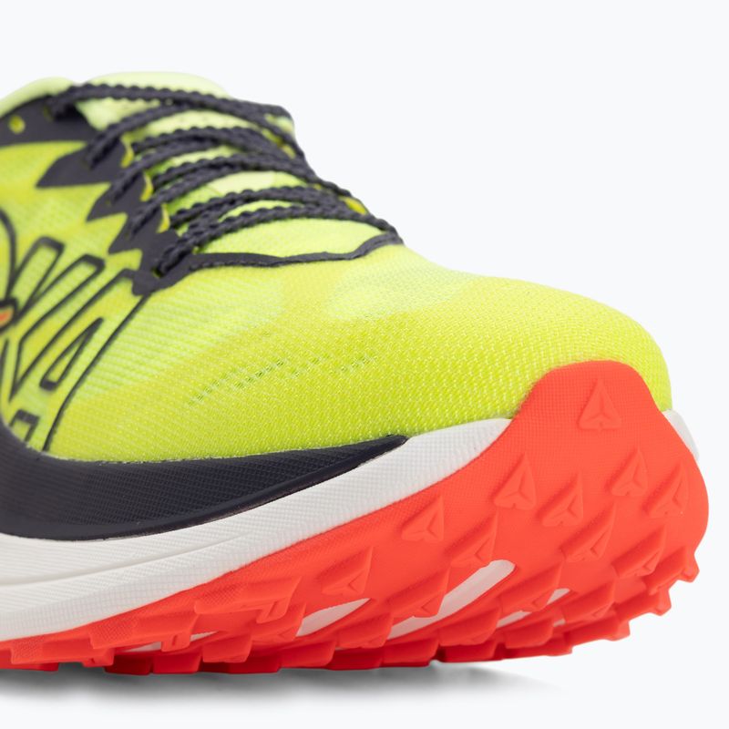 Scarpe da corsa donna HOKA Rocket X Trail neon yuzu/neon flame 7