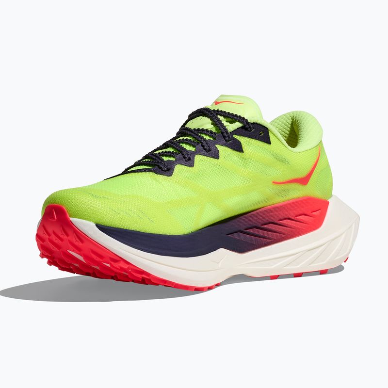 Scarpe da corsa donna HOKA Rocket X Trail neon yuzu/neon flame 2
