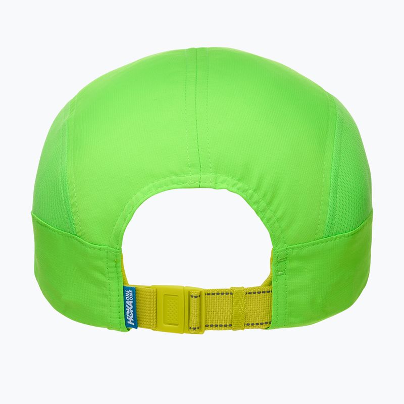 Cappellino con visiera HOKA Run neon green 4