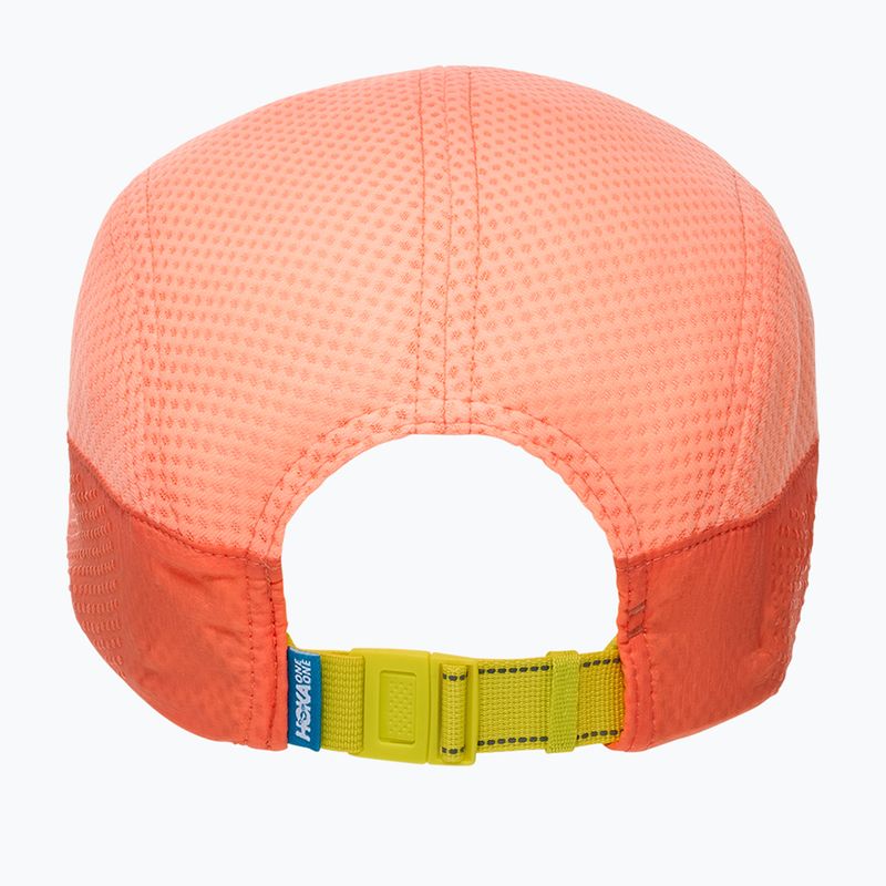Cappellino con visiera HOKA Trail Race neon cantaloupe 4