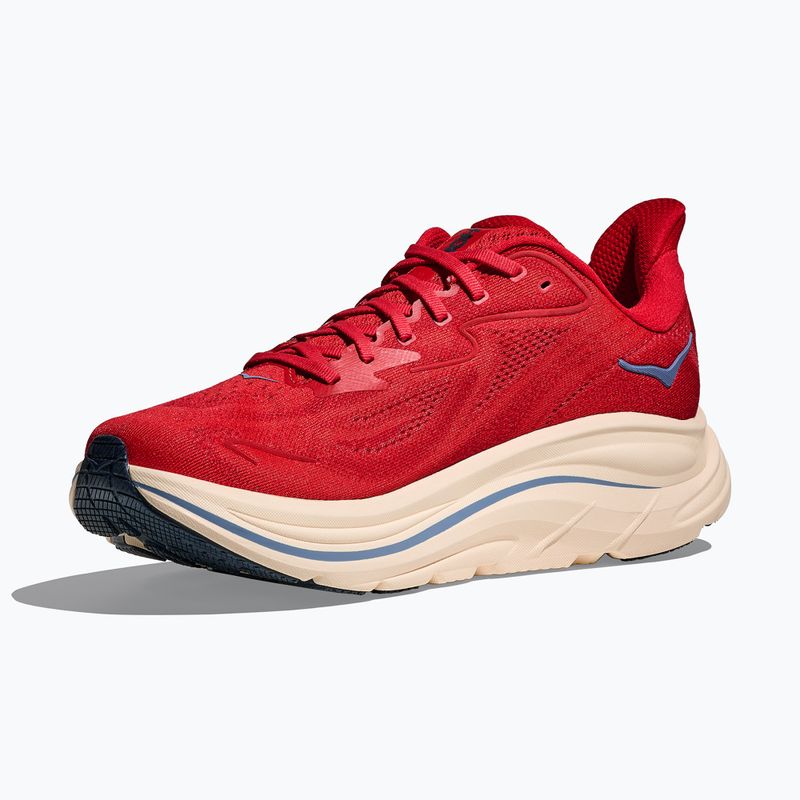 Scarpe da corsa uomo Hoka Clifton 10 vermillion/varsity navy 4