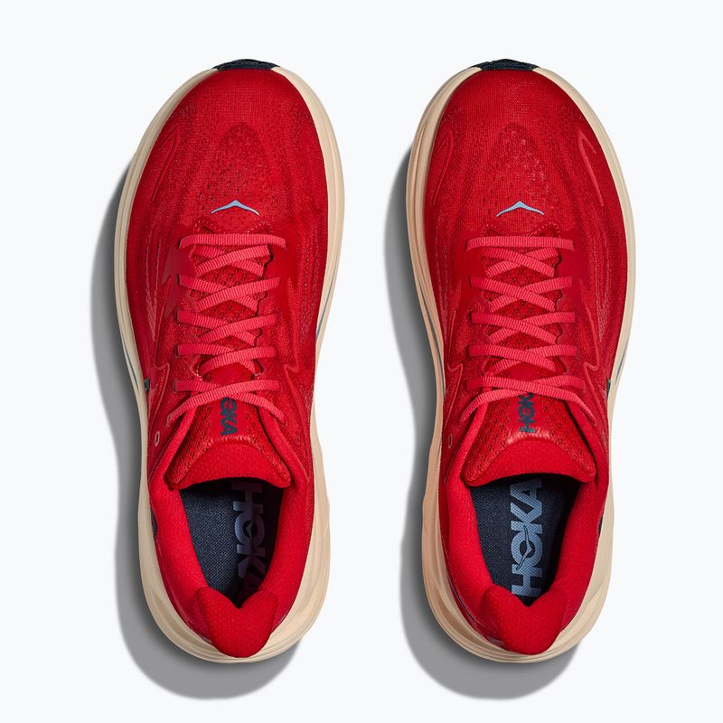 Scarpe da corsa uomo Hoka Clifton 10 vermillion/varsity navy 8