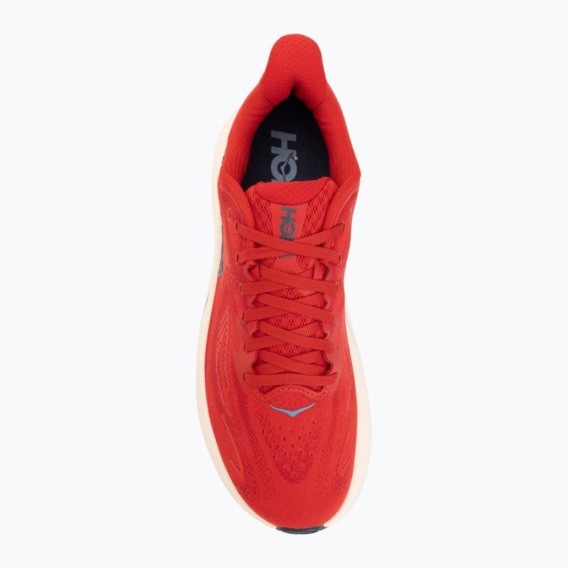 Scarpe da corsa uomo Hoka Clifton 10 vermillion/varsity navy 5
