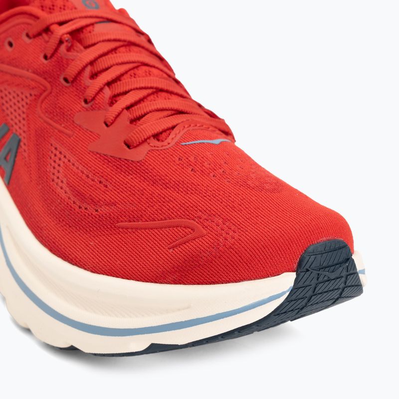 Scarpe da corsa uomo Hoka Clifton 10 vermillion/varsity navy 7