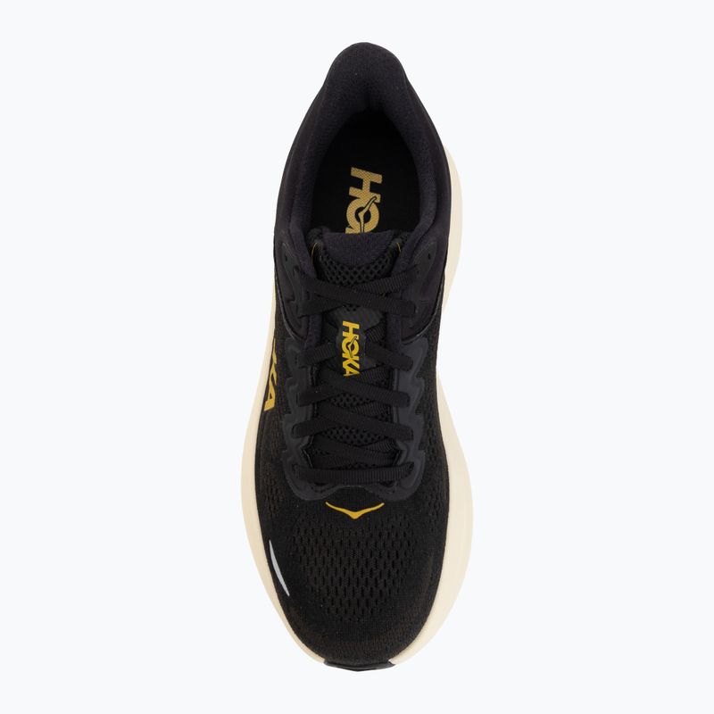 Scarpe da corsa uomo Hoka Bondi 9 carbon black/yellow gold 5