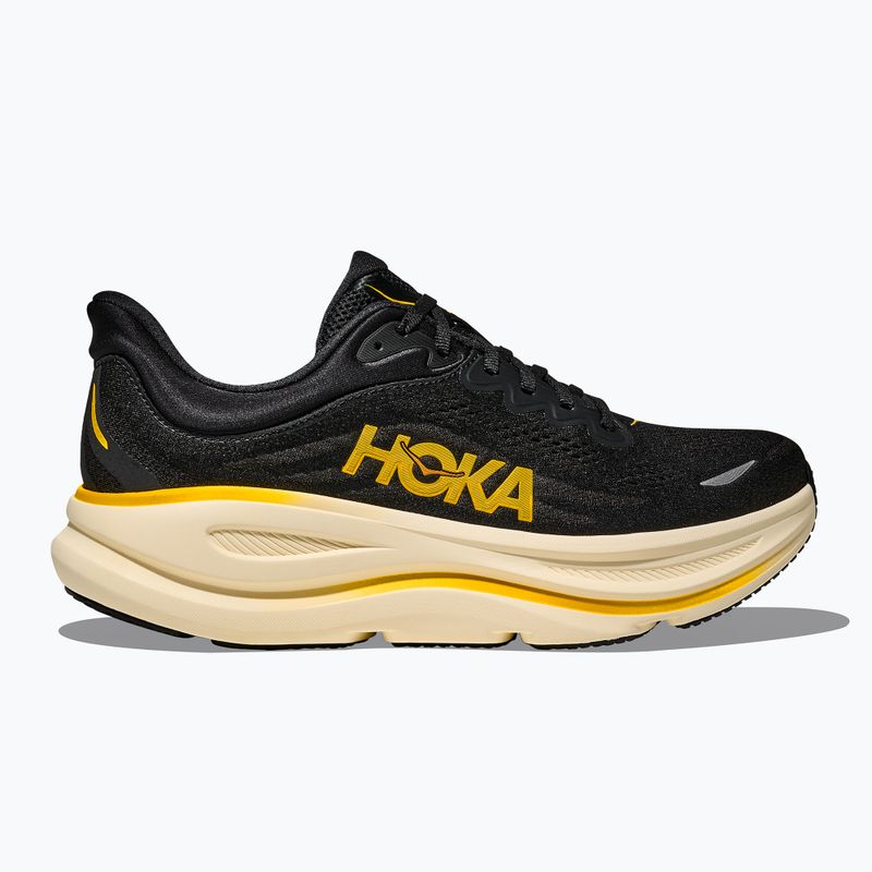 Scarpe da corsa uomo Hoka Bondi 9 carbon black/yellow gold 2