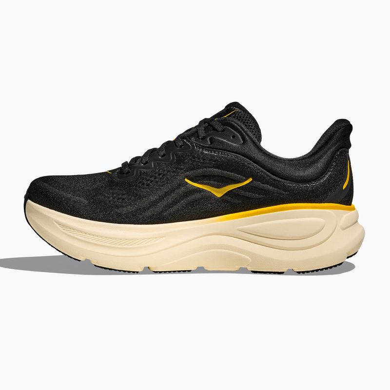 Scarpe da corsa uomo Hoka Bondi 9 carbon black/yellow gold 3