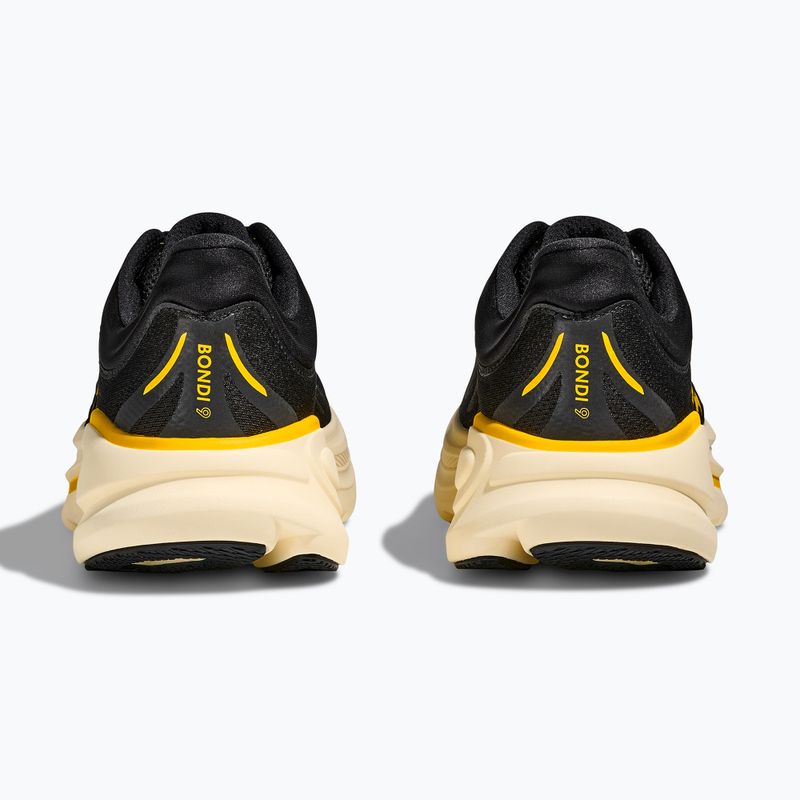Scarpe da corsa uomo Hoka Bondi 9 carbon black/yellow gold 6