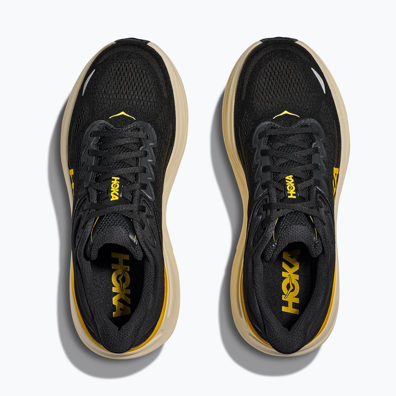Scarpe da corsa uomo Hoka Bondi 9 carbon black/yellow gold 8