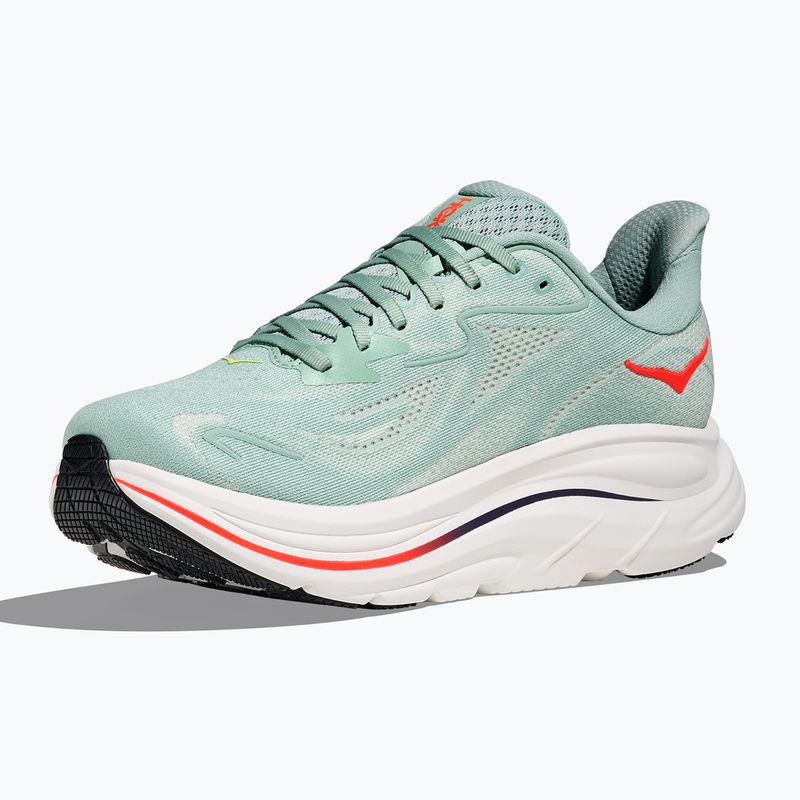 Scarpe da corsa da uomo HOKA Clifton 10 sage/neon flame 2