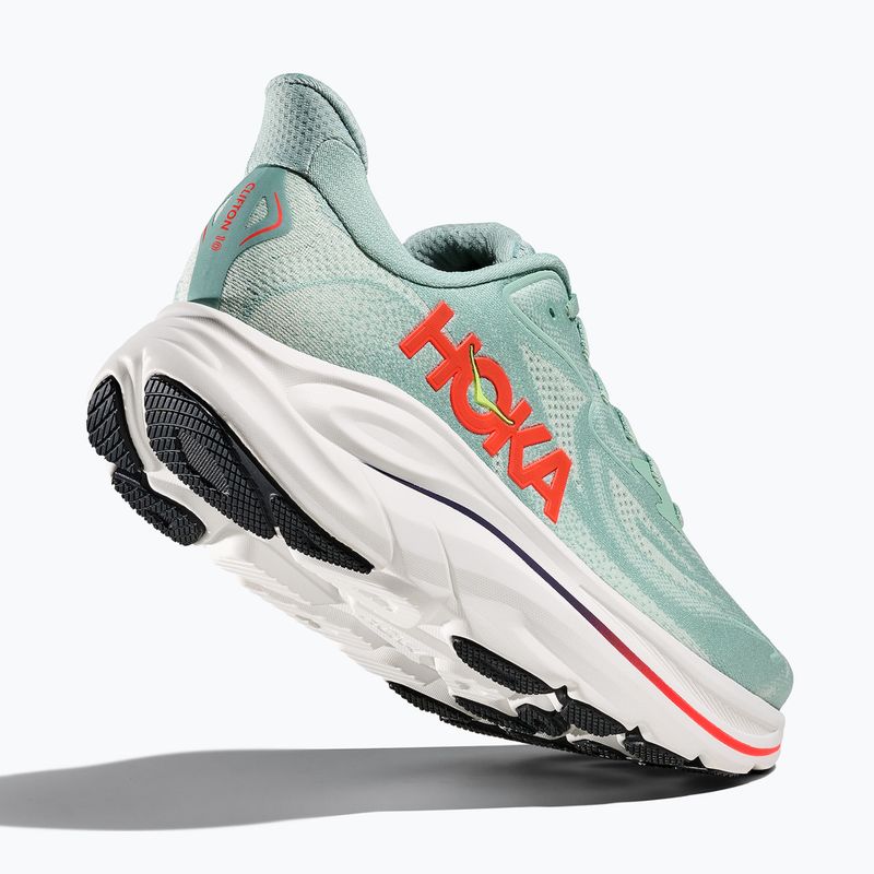 Scarpe da corsa da uomo HOKA Clifton 10 sage/neon flame 5