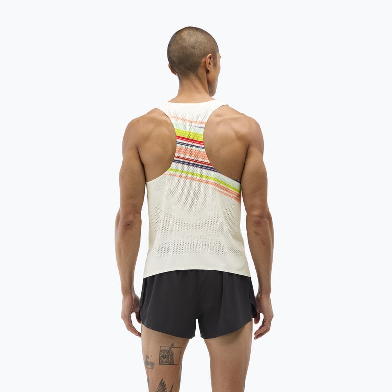 Maglietta da running da uomo HOKA Race Day Singlet alabaster flare 3