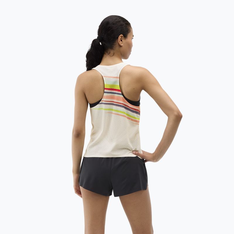 Maglietta da running da donna HOKA Race Day Singlet alabaster flare 3