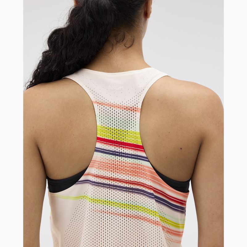 Maglietta da running da donna HOKA Race Day Singlet alabaster flare 5