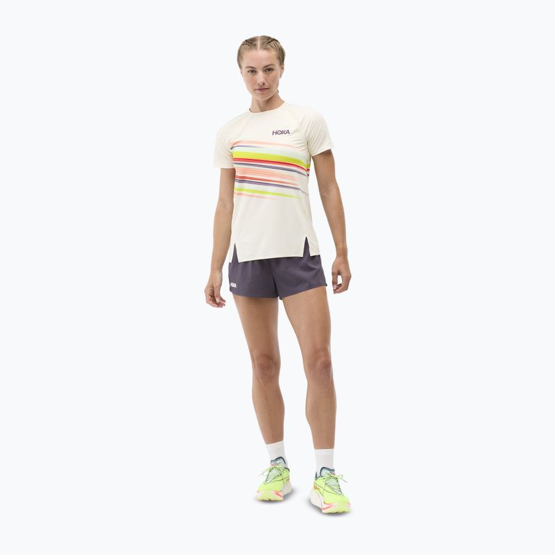 Maglietta da running da donna HOKA Race Day alabaster flare 2