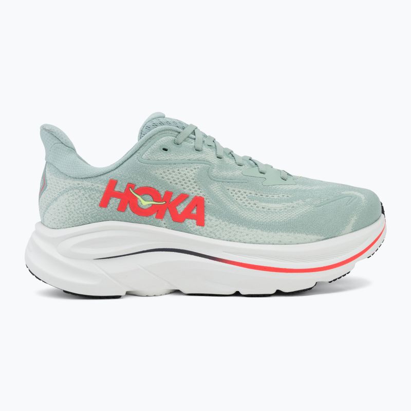 Scarpe da corsa uomo HOKA Clifton 10 Wide sage/neon flame 2