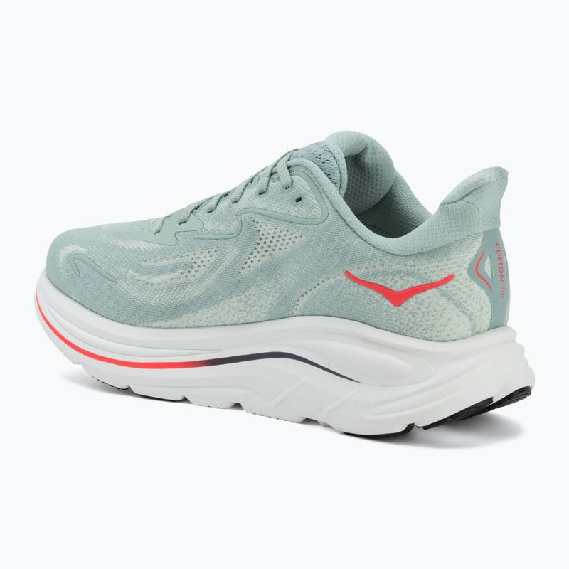 Scarpe da corsa uomo HOKA Clifton 10 Wide sage/neon flame 3