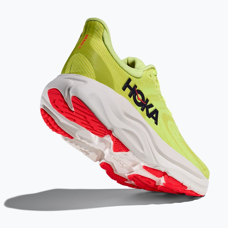 Scarpe da corsa da uomo HOKA Arahi 8 Wide neon yuzu/neon flame 5