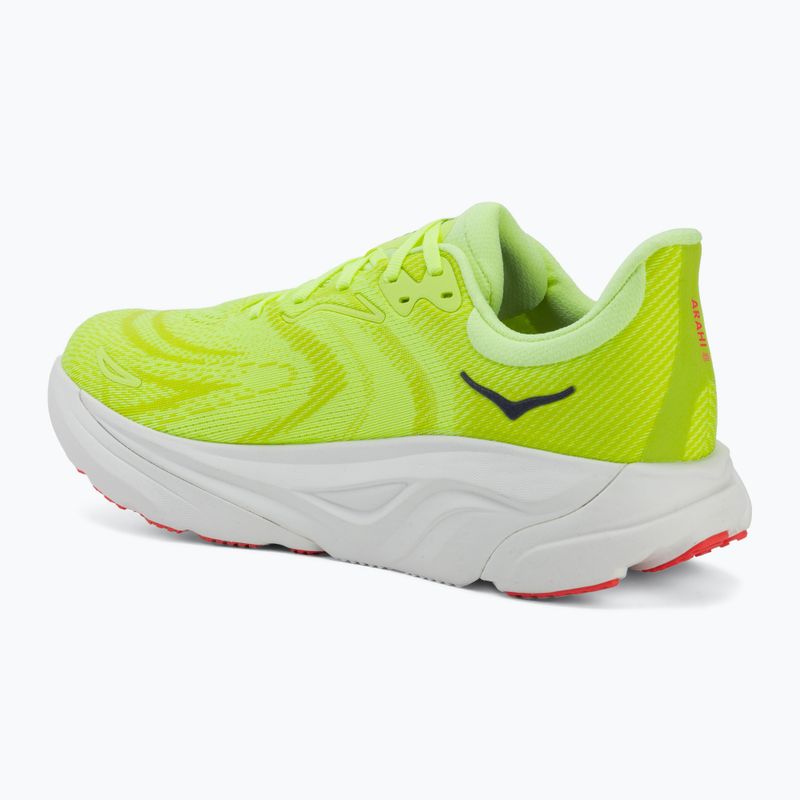 Scarpe da corsa da uomo HOKA Arahi 8 Wide neon yuzu/neon flame 3