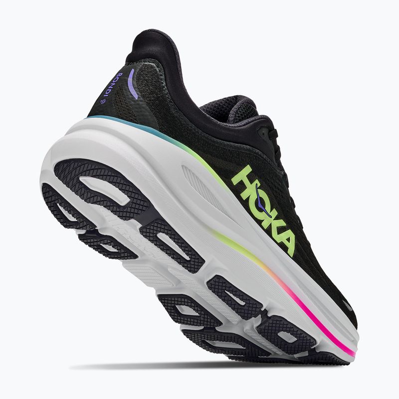 Scarpe da corsa uomo HOKA Bondi 9 black/neon yuzu 3