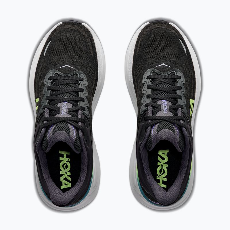 Scarpe da corsa uomo HOKA Bondi 9 black/neon yuzu 5