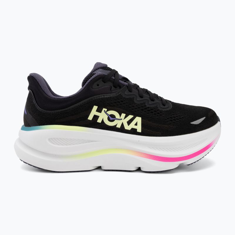 Scarpe da corsa uomo HOKA Bondi 9 black/neon yuzu 2