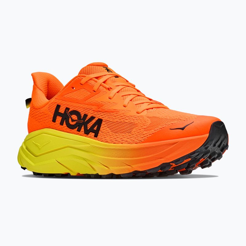 Scarpe da corsa uomo HOKA Challenger 8 Wide neon tangerine/hoka citrus