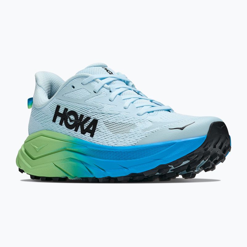 Scarpe da corsa donna HOKA Challenger 8 Wide glimmering blue/tart apple