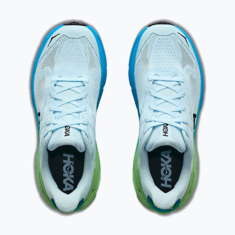 Scarpe da corsa donna HOKA Challenger 8 Wide glimmering blue/tart apple 5