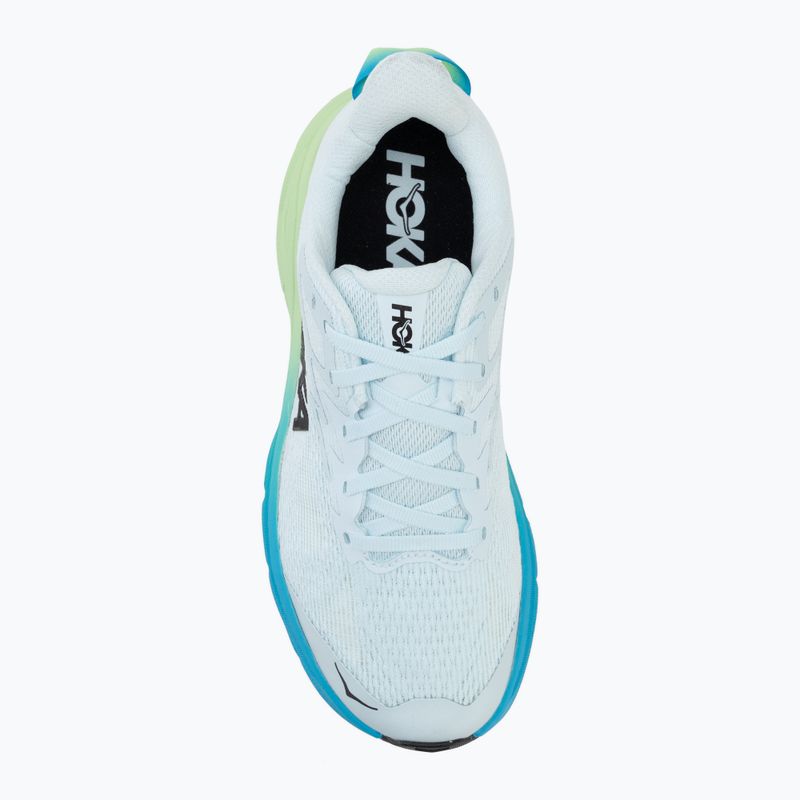 Scarpe da corsa donna HOKA Challenger 8 Wide glimmering blue/tart apple 5