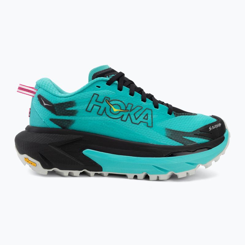 Scarpe da corsa donna HOKA Mafate 5 black/electric aqua 2