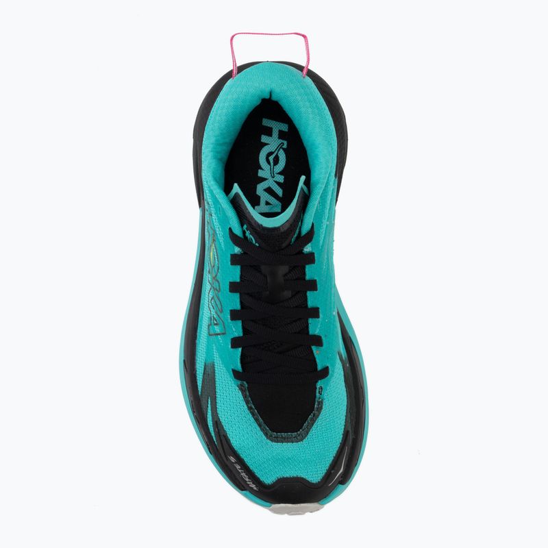 Scarpe da corsa donna HOKA Mafate 5 black/electric aqua 5