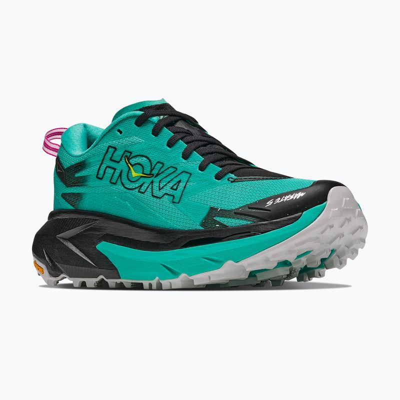 Scarpe da corsa donna HOKA Mafate 5 black/electric aqua