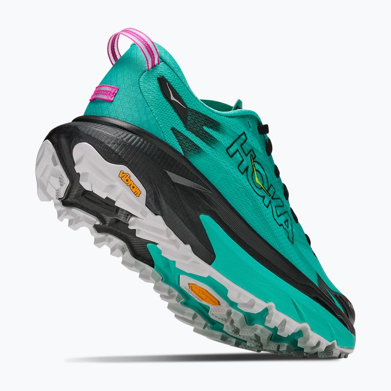 Scarpe da corsa donna HOKA Mafate 5 black/electric aqua 5