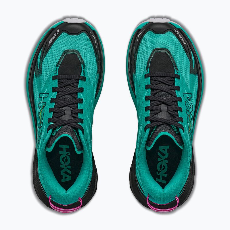 Scarpe da corsa donna HOKA Mafate 5 black/electric aqua 8